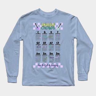 Purple Ukulele Chords Long Sleeve T-Shirt